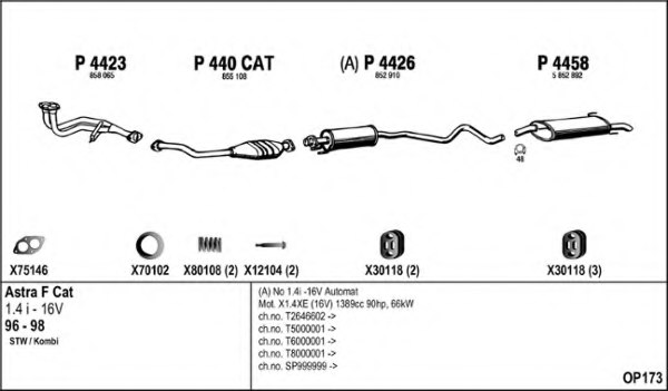 FENNO OP173 Exhaust System